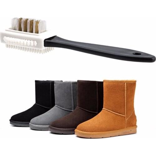 Hot Sale Black 3 Sides Cleaning Brush For Suede Nubuck Boot Shoes S Shape Shoe Cleaner Tools
