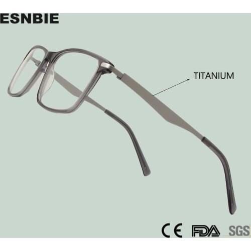 Ultralight Acetate Titanium Glasses Frame Men Square Myopia Optical Frame Women Prescription Eyeglasses Frames Man Eyewear