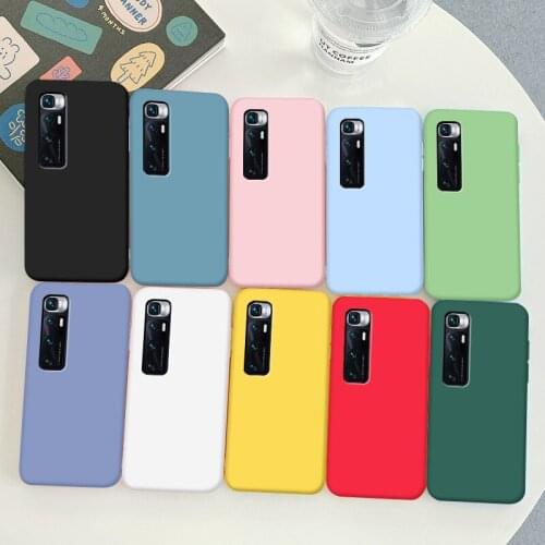 For Xiaomi 10 Ultra Case Soft TPU Silicone Case Macaron Colors Candy Black Simple Phone Back Cover