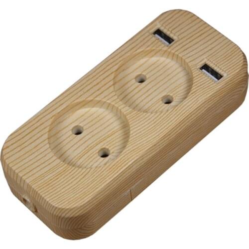 USB extension Socket charger Free shipping Double USB Port 5V 2A Usb wood tree color high quality usb murale FZ-02
