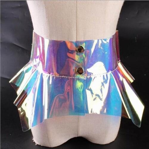 Women Leather waistband skirt wide belt accessories color pvc corset removable design dual-use Strap Waist belt Girl Clothe