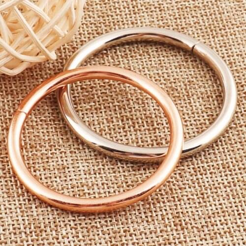 1.5" Metal Rose Gold Silver O Rings Buckles 10 PCS Clasp Handbag Key Chains Choker Webbing Purse Strap Hardware O Ring-38MM