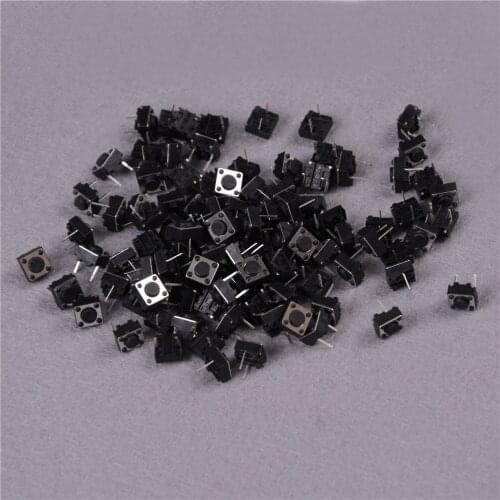 100pcs/lot 6X6X4.3mm 4PIN Micro Switch waterproof DIP Tactile Tact Mini Push Button Switch Momentary Tactile Tact Push Button