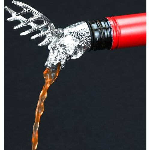 7 Styles Deer Head Wine Mouth Dragon Goldfish head Wine Pour Wine Stopper Zinc Alloy Wine Stopper Bartender Tool Wine Accessorie