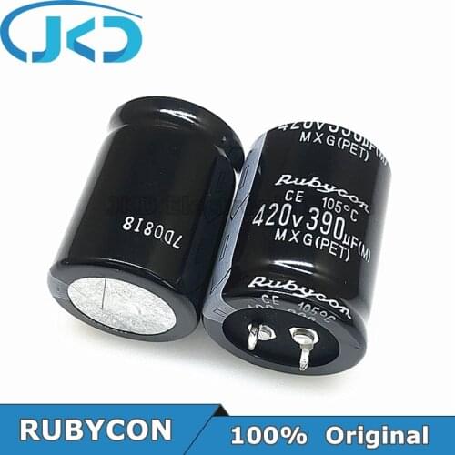 3pcs/5pcs RUBYCON 390UF 420V 30*40mm 390UF420V 420V390UF 30x40mm Aluminum Electrolytic Capacitor