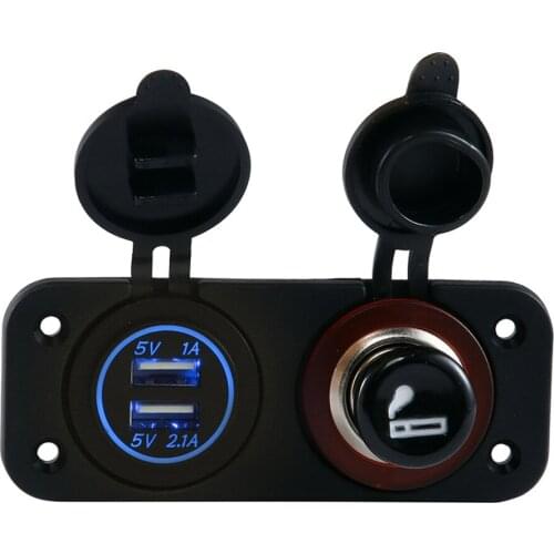 Auto Electric 12v Mini DC Round Digital Voltmeter with Cigar Socket