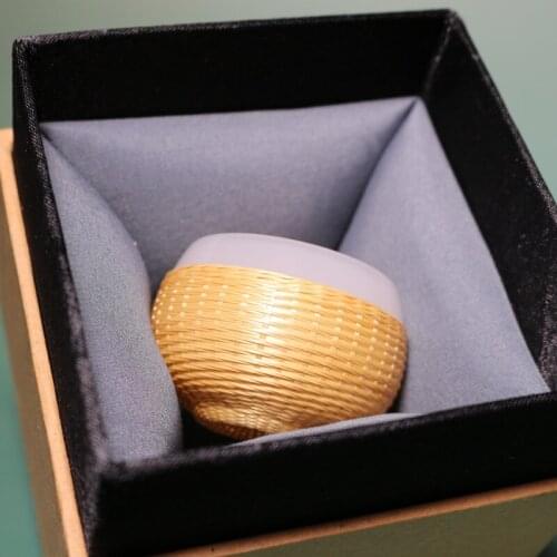Bamboo woven teacup, intangible cultural heritage, bamboo woven teacup, bamboo thread buckle, special tea set gift order