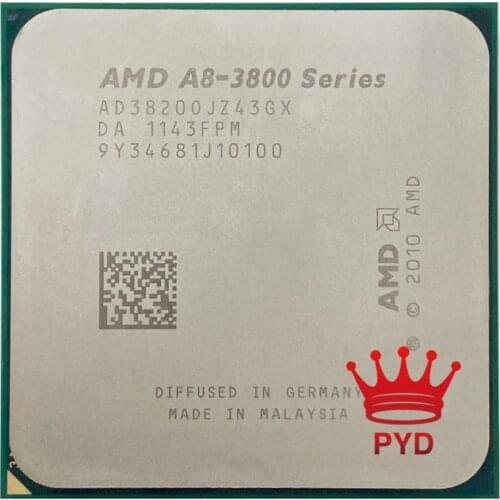 AMD A8-Series A8-3820 2.8 A8 3820 GHz Quad-Core CPU Processor AD3820OJZ43GX Socket FM1