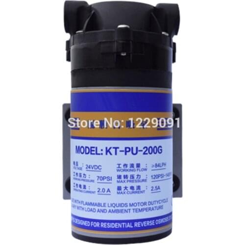 Nuotrilin 24v 200gpd Water Filter RO Water Booster Pump Increase Reverse Osmosis System Pressure G3/8 port