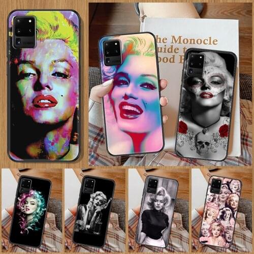 Marilyn Monroe Phone case For Samsung Galaxy Note 4 8 9 10 20 S8 S9 S10 S10E S20 Plus UITRA Ultra black silicone waterproof