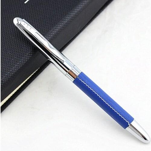 Fashion Design Luxury leather Ballpoint Pen Business Office Signature Writing Pen Gift Rollerball Pen