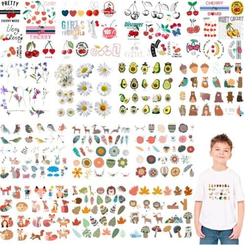Plant Cartoon patches Heat Transfer Thermal transfer printing Iron on patches Garment Accessories DIY Appliques