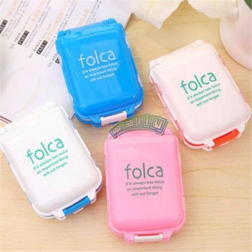 Weekly Sort Folding Vitamin Medicine Tablet Drug Pill Box Case Portable Container Organizer Bag Accessories