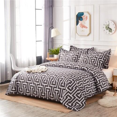 3d Geometric Pattern Duvet Is Covered With High-grade Home Textile Bedding Luxury Queen Bed Quilt Collection Linen
