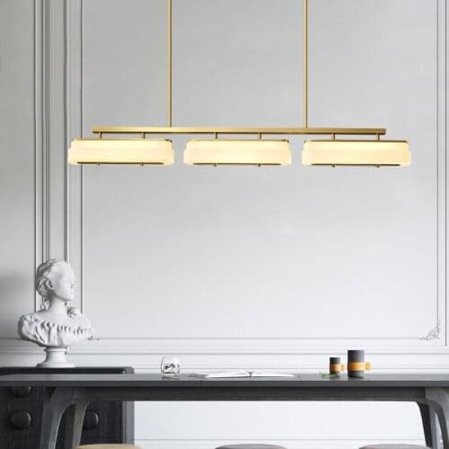 Postmodern copper glass light luxury high-end restaurant chandelier personality home creative fashion bar table lamp