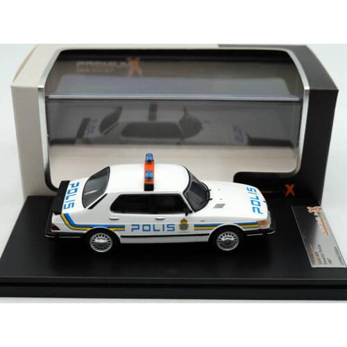 Premium X 1/43 For SAAB 900i Swedish Police 1987 PRD450 Diecast Models Limited Edition auto car