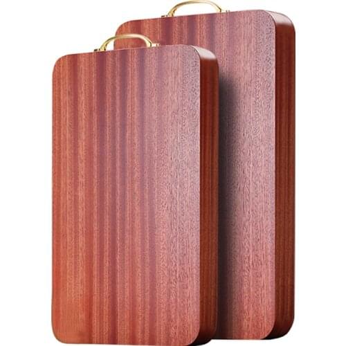 Ebony Wood Cutting Board, 12 x 8 Inch,with Stainless Steel Handle,1/1.2 inch thick, for Meat & Cheese- Chopping,Charcuterie