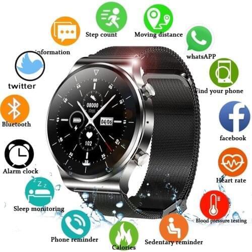 2021 Luxury Bluetooth Call watch Smart Watch Men IP68 Waterproof Full Touch Screen Sports Fitness Smartwatch For Xiaomi iPhone