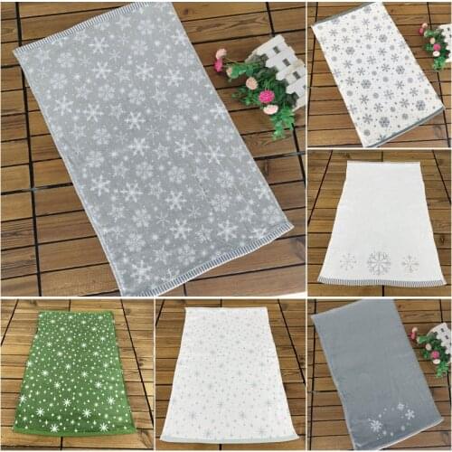 1pc 9 Designs Printed Tea Napkin Cotton Dish Towel Soft Absorbent Kitchen Cleaning Cloth 65x40cm Winter Christmas Trees