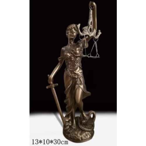 Lucky European creative decoration Goddess of Justice poses on the Statue of the Greek Goddess of justice