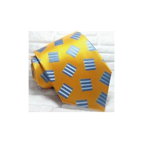 Cravatta uomo larga 9,5 Arancione e blue 100% seta Made in Italy business informale