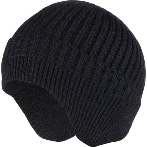 Unisex Winter Acrylic Elasticity Knit Windproof Ear Protection Warm Cycling Cap Men Women Outdoor Sport Skiing Hat Beanie U100