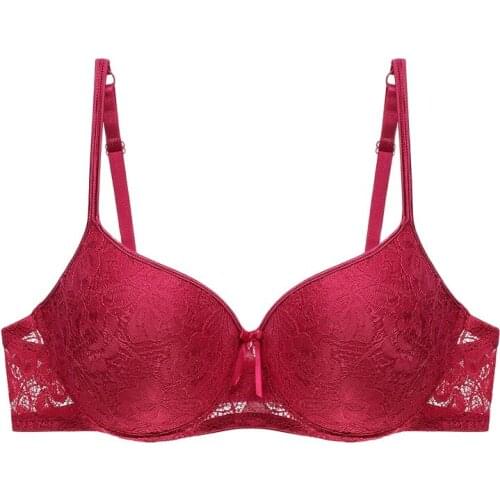High Quality Plus Size Sexy Deep V Push Up Bra Floral Embroidered Bra 36-50 BCD Cup Fashion Female Comfort Ultra Thin Underwear