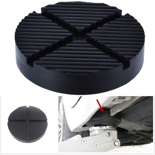 1pcs Universal Rubber Cross Slotted Frame Rail Floor Jack Disk Pad Adapter Pinch Weld Side