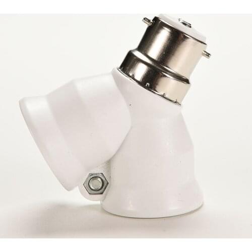 1Pcs Y Shape B22 To 2xE27 Lamp Holder Converter Socket Conversion Light Bulb Base Splitter Adaptor Home Use