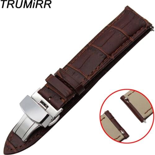 18mm 20mm 22mm Quick Release Watch Band Genuine Leather Strap for Tissot T035 PRC 200 T055 T097 Butterfly Buckle Wrist Bracelet