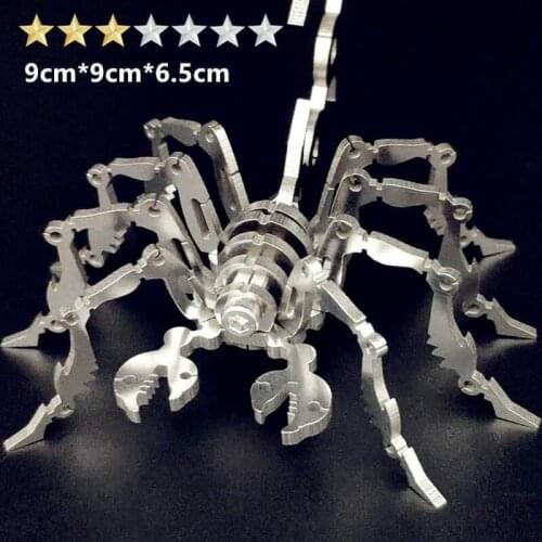 DIY 3D Assembled Scorpion King Puzzle Jigsaw Stainless Steel Detachable Model Puzzle Home Office Ornaments Unique Gift Dropship