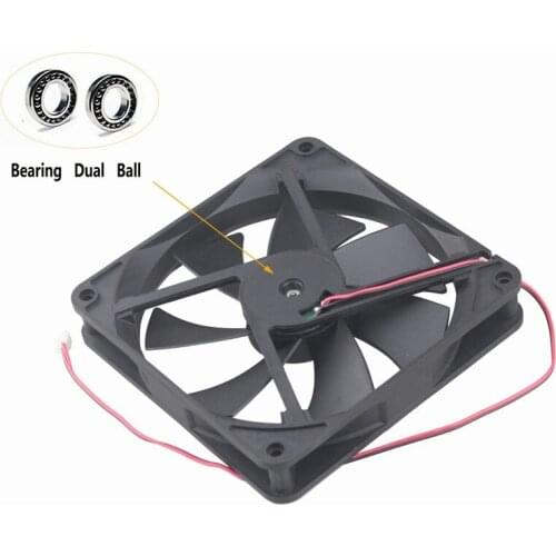5 Pcs Gdstime 14025B DC 24V 140*140*25mm Dual Ball Bearing 140mmx140mmx25mm 14cm Cooler 2Pin Brushless Cooling Fan 140mm x 25mm