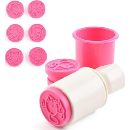5-Piece Set Cartoon Design Biscuit Cake Mold Stamp Birthday Party Decoration Supplies Cookie Pastry Mould Stamps