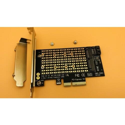 M.2 NVMe SSD PCIE X4 TO NGFF Adapter M Key B Key Dual Interface Card Support PCI Express 3.0 2230 2242 2260 2280 Size M2 SSD NEW