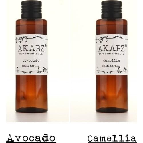AKARZ Famous brand natural avocado camellia seeds essential oil natural aromatherapy high-capacity skin body care 100ml*2