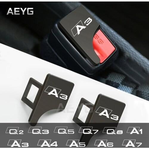 Car Hidden Safety Seat Belt Buckle Clip For Audi A1 8X A3 8p 8v A4 b5 b6 A5 B8 B9 A6 A7 Q2 Q3 Q5 Q7 Q8 2020 Interior Accessories