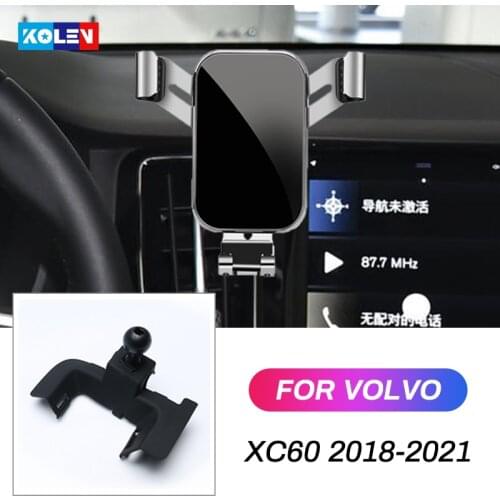 Car Mobile Phone Holder For Volvo XC60 2018 2019 2020 2021 Smart Phone Gravity Stand Air Vent Special Mount Navigation Bracket