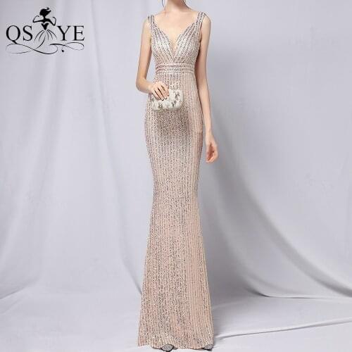 Sparkle Twill Straps Gold Prom Dress Sequin Shoulder Straps Evening Gown V Neck Long Formal Party Dress Triangle Net Women Dress