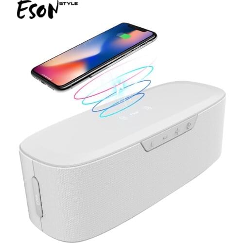 Esonstyle Bluetooth Speaker Portable Column Wireless Stereo Music Box Solar Power Bank Boombox MP3 Loudspeaker Outdoor Speakers