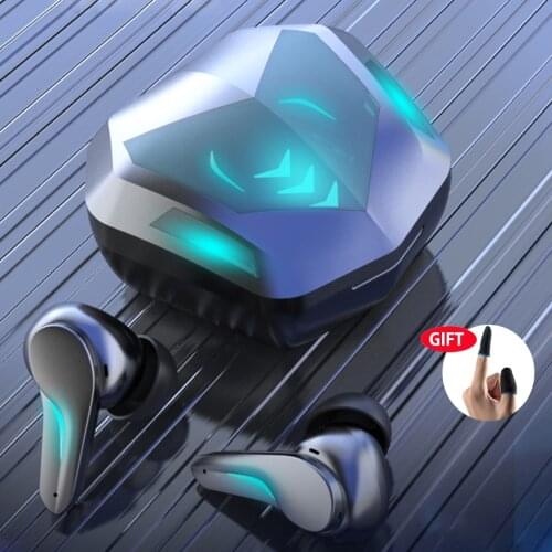 Breathing Light Gaming Earphones TWS Stereo Wireless Headphones Dual Mode In Ear Bluetooth Headset with Microphone for Cellphone