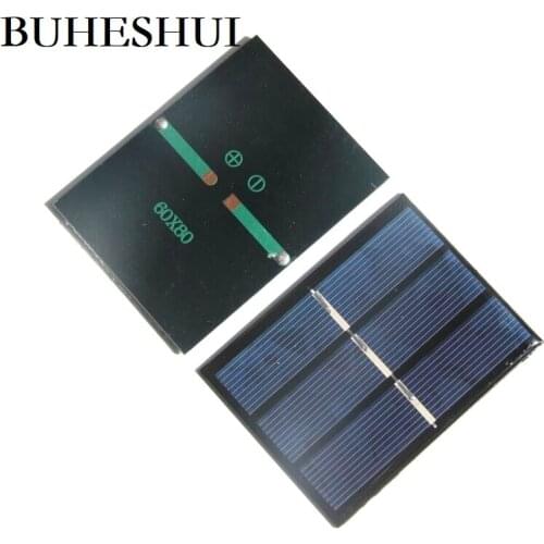 BUHESHUI 430MA 1.5V Mini Solar Panel DIY Solar Charger For 1.2V Battery Education Kits 80*60MM 100pcs