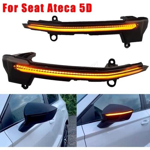 For Seat Ateca Cupra 5D 2016-2019 for Seat Tarraco 2018 Dynamic LED Blinker Sequential Turn Signal Light Indicator Accessories