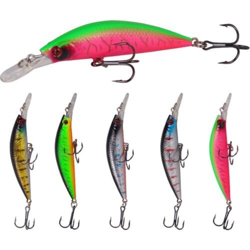 DKSAHEMTB Top Fishing Lures 90mm 16.7g Minnow 3D Eyes Crank Wobbler Quality Plastic Hard Bait Fishing Tackle Hooks