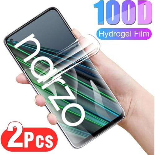 2PCS Hydrogel Film For Realme Narzo 30 5G 30A Screen Safety Film For Oppo Realem Narzo30 8 Pro 8 5G Protection Film Not Glass