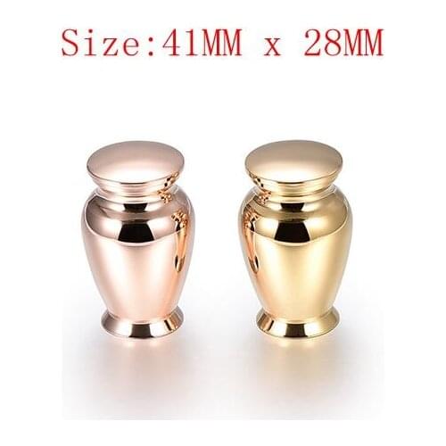 High Polishing Top Selling Gold, Pink 316L Stainless Steel Cremation Mini Urn for Ashes Funeral Jewellery Cremation Jar Casket