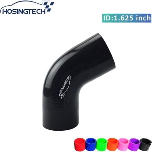 HOSINGTECH-high quality factory price 42mm 1.625" black 60degree silicone elbow hose for automotive