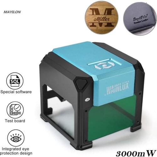 3000mw CNC K4 Laser Engraving Machine 8cm*8cm Home DIY Printer Cutter Woodworking Engraving Desktop Wood Router Laser Engraver