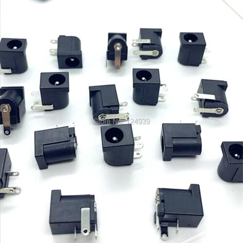 Hot Sales DC-005 DC Power Jack Socket Connector DC005 5.5*2.1mm 5.5*2.5MM socket Round the needle