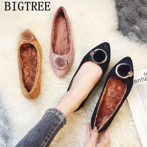 Fur Loafers Womens Shoes Comfort Korean Shoes Boat Shoes Women Black Flats Chaussures Femmes Automne Hiver Mocassin Femme Zapato