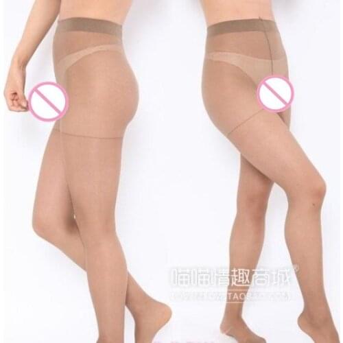 Men pantyhose stockings sexy lingerie mens ultra elastic Core-spun Yarn pantyhose With Penis Sheath